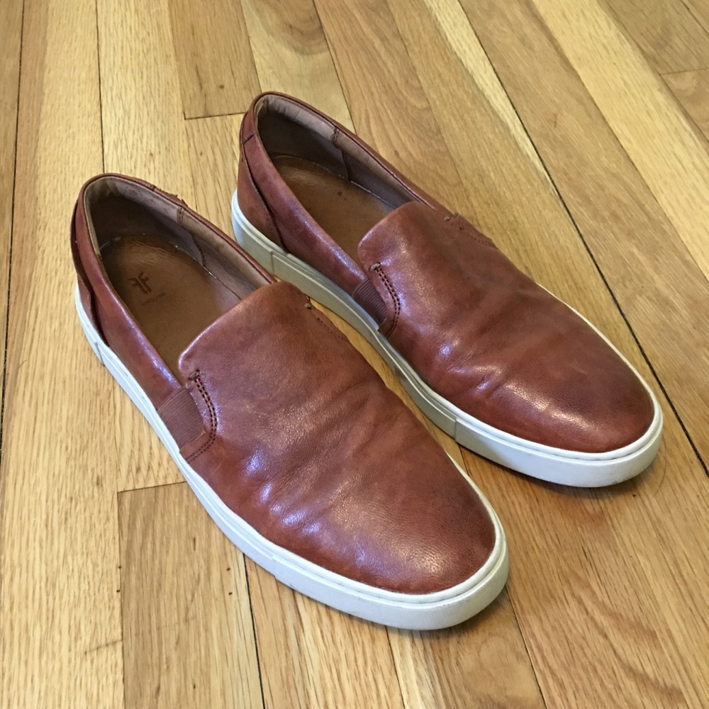 Frye Leather Slip-On Sneakers